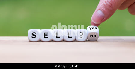 Tempo di vendere? Canto diventa un dado e cambia la parola 'no' a 'yes' Foto Stock