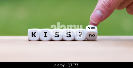 Kiss voleva? Canto diventa un dado e cambia la parola 'no' a 'yes' Foto Stock