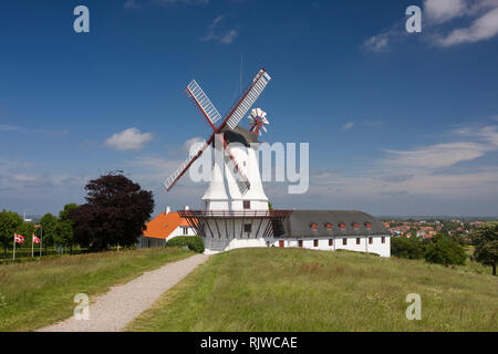 Moelle Dybboel Mulino a vento, Sonderborg, Danimarca, Europa Foto Stock