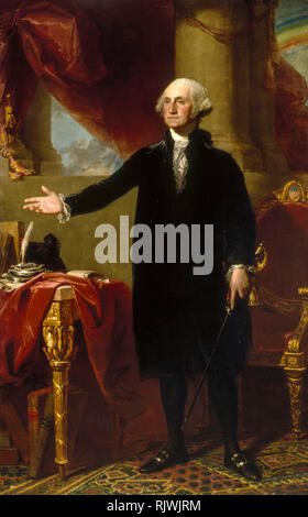 George Washington (il ritratto di Lansdowne), Gilbert Stuart,1796 Foto Stock