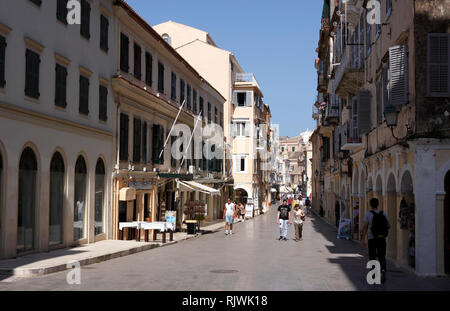 CORFU OLD TOWN CENTER. Corfù Foto Stock