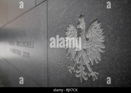 Warszawa / Polonia - Monumento alle Vittime del 2010 Smolensk tragedia di Varsavia. Foto Stock