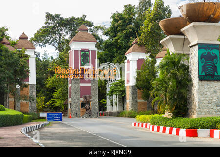 Chiangmai notte lo zoo safari - una delle principali attrazioni turistiche del nord della Thailandia Foto Stock