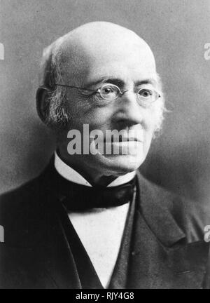 WILLIAM LLOYD GARRISON (1805-1879) abolizionista americano e riformatore sociale Foto Stock