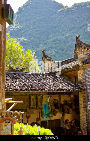 La regione di Guilin terrazze di riso, Cina Foto Stock