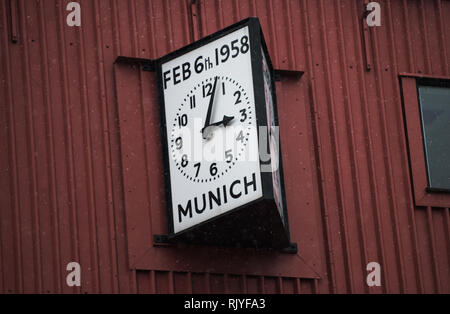 Orologio di Monaco di Baviera. Old Trafford. Foto Stock