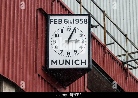 Orologio di Monaco di Baviera. Old Trafford. Foto Stock