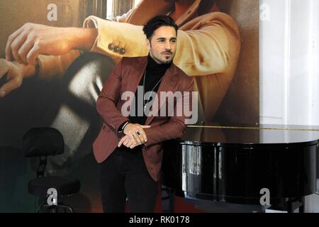 Il cantante David Bustamante durante l album premiere " eroi en tiempos de guerra " a Madrid venerdì , 08 febbraio 2019. Cordon premere Foto Stock