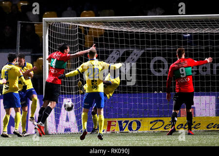 LEEUWARDEN , 08-02-2019 , Cambuur stadion, stagione 2018 - 2019 , Keukenkampioen divisie , 1-1 Josef Kvida durante il gioco SC Cambuur - NEC Foto Stock