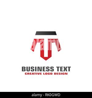 Lettera T logo design vettoriali, lettera iniziale TM logo grafico modello, elegante logo aziendale. Illustrazione Vettoriale