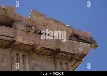 Acropoli di Atene Grecia cavallo sculture del Partenone Foto Stock