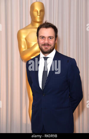 Ed Perkins frequentando l'Oscar Nominee Champagne Reception tè presso la struttura Claridge's Ballroom di Londra, Regno Unito. Foto Stock