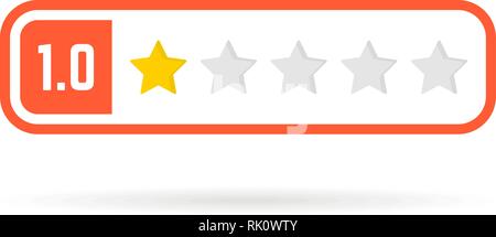 Il feedback negativo cornice come una stella Illustrazione Vettoriale