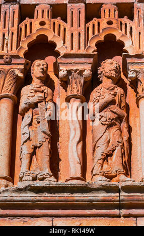 San Juan Chiesa, Moarves de Ojeda, Montaña Palentina, Palencia, Castilla y Leon, Spagna, Europa Foto Stock