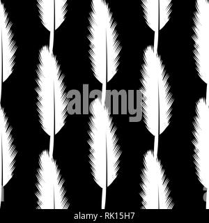 White Feather Pen Pattern senza giunture Foto Stock