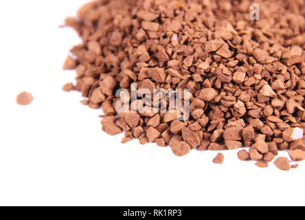 Il caffè istantaneo isolato su bianco Foto Stock