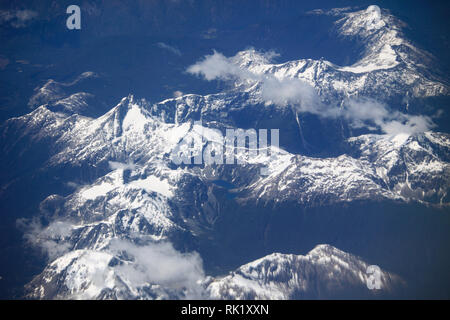 Il Cile, Ande, Montagne, Vista aerea, Foto Stock