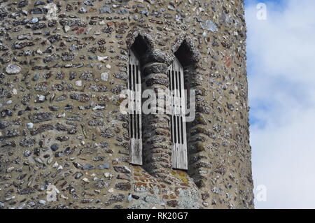 Roughton St Mary torre rotonda chiesa, North Norfolk, Inghilterra, Regno Unito. Foto Stock