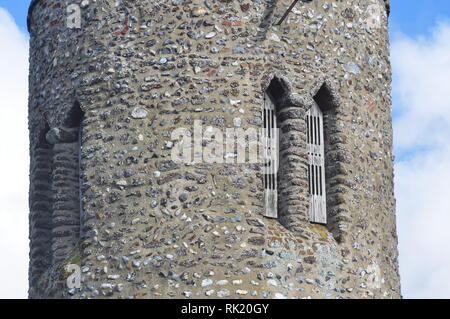 Roughton St Mary torre rotonda chiesa, North Norfolk, Inghilterra, Regno Unito. Foto Stock