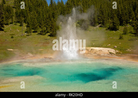 WY03396-00...WYOMING - Imperiale Geyser situato nel Midway Geyser Basin del Parco Nazionale di Yellowstone. Foto Stock
