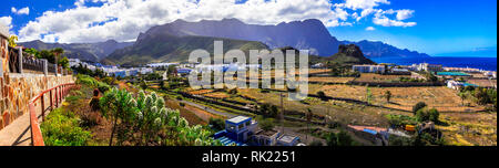 Bella Puerto de las Nievs,vista panoramica,Gran Canaria,Spagna. Foto Stock