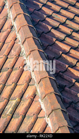 Tirante di terracotta roof Jimbaran, Bali Indonesia. Foto Stock