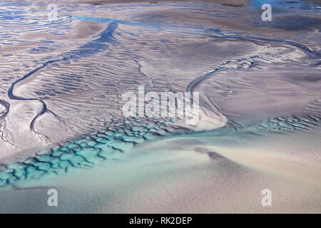 Roebuck Bay, Broome, Australia occidentale, Australia riprese aeree a bassa marea Foto Stock