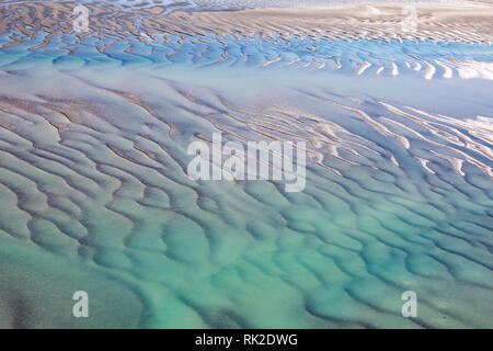Roebuck Bay, Broome, Australia occidentale, Australia riprese aeree a bassa marea