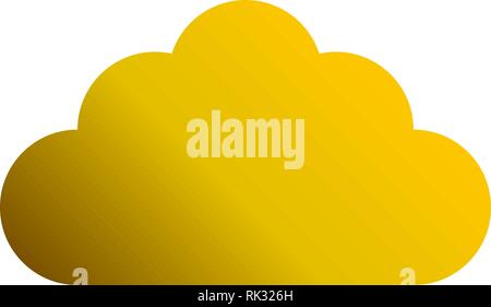 Il Cloud simbolo icona - golden gradiente, isolato - illustrazione vettoriale Illustrazione Vettoriale