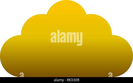 Il Cloud simbolo icona - golden gradiente, isolato - illustrazione vettoriale Illustrazione Vettoriale