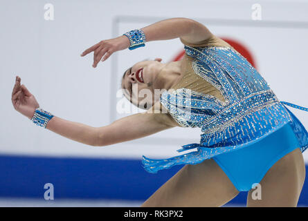 Anaheim, California, USA. 8 febbraio, 2019. Kailani Craine dell Australia compete nel Signore di Free Skate durante l'ISU quattro continenti la figura pattinare campionato a Honda Center di Anaheim, California il 8 febbraio 2019. Credito: Ringo Chiu/ZUMA filo/Alamy Live News Foto Stock