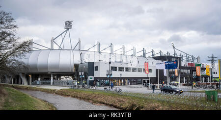 Almelo, Paesi Bassi. 09Feb, 2019. Almelo, Paesi Bassi. 09Feb, 2019. calcio Eredivisie olandese Stagione 2018 - 2019, Polman Stadium, panoramica dello stadio Credito: Pro scatti/Alamy Live News Foto Stock