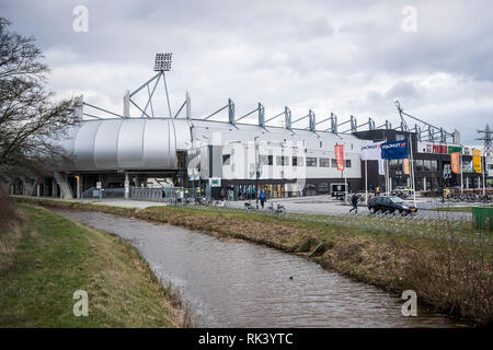 Almelo, Paesi Bassi. 09Feb, 2019. Almelo, Paesi Bassi. 09Feb, 2019. calcio Eredivisie olandese Stagione 2018 - 2019, Polman Stadium, panoramica dello stadio Credito: Pro scatti/Alamy Live News Foto Stock
