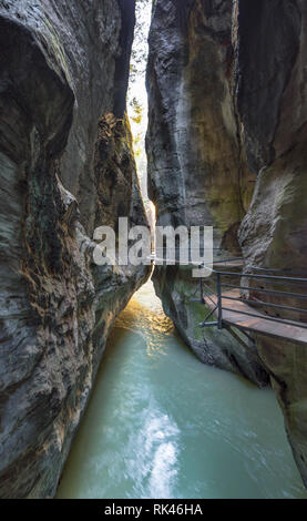 Aare gorge nelle alpi svizzere Foto Stock