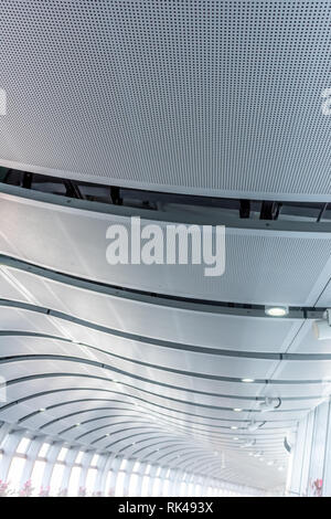 West Kowloon, Hong Kong Feb 04, 2019 : Hong Kong West Kowloon Station. È il solo la stazione di Hong Kong sezione e si collega con la terraferma ch Foto Stock