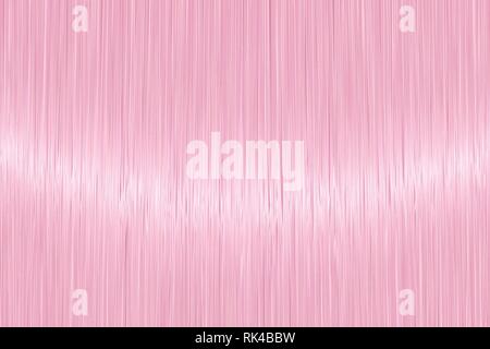 Realistico rosa chiaro i capelli dritti con texture lucida dettaglio lucido. Illustrazione Vettoriale. Illustrazione Vettoriale