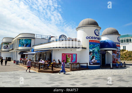 L'Oceanarium, un acquario pubblico sul lungomare di Bournemouth, Promenade, Bournemouth, Inghilterra, Regno Unito Foto Stock