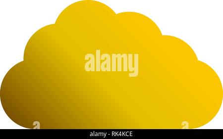 Il Cloud simbolo icona - golden gradiente, isolato - illustrazione vettoriale Illustrazione Vettoriale