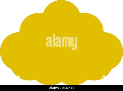 Il Cloud simbolo icona - golden semplice, isolato - illustrazione vettoriale Illustrazione Vettoriale