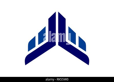 Abstract costruzione freccia icona logo vector Foto Stock