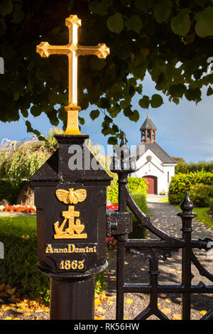 La pesca trimestre Holm, cimitero, Schleswig, Schleswig-Holstein, Germania, Europa Foto Stock