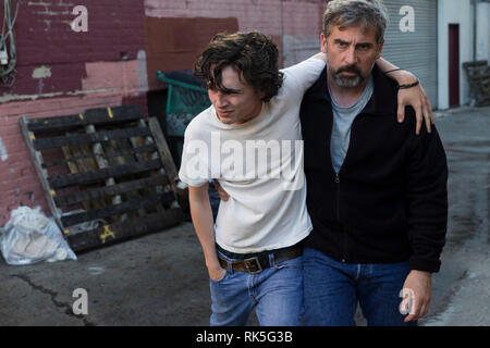 Pellicola originale titolo: bel ragazzo. Titolo inglese: bel ragazzo. Anno: 2018. Direttore: Felix van Groeningen. Stelle: Steve Carell; TIMOTHEE CHALAMET. Credito: AMAZON STUDIOS / Album Foto Stock