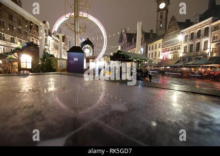 Mercatino di Natale di Gand, Belgio Foto Stock