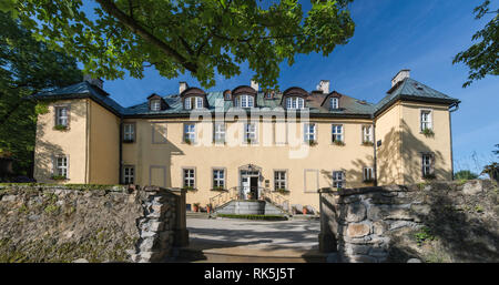 Palazzo Staniszow, XVI secolo, hotel nel villaggio di Staniszow, Jelenia Gora Cultura Valley Park, vicino a Jelenia Gora, Bassa Slesia, Polonia Foto Stock