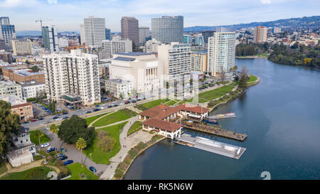 Chalet del Lago, Lago Merritt di Oakland, CA Foto Stock