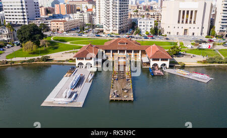 Chalet del Lago, Lago Merritt di Oakland, CA Foto Stock