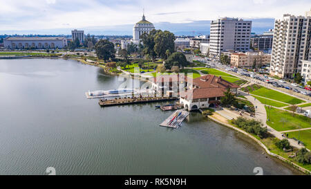 Chalet del Lago, Lago Merritt di Oakland, CA Foto Stock