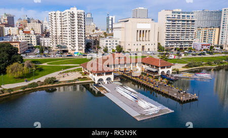 Chalet del Lago, Lago Merritt di Oakland, CA Foto Stock