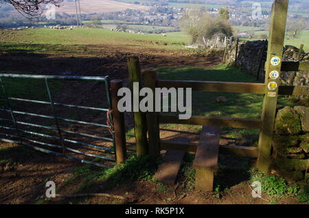 Blockley. Il Donnington modo. Gloucestershire. Cotswolds. In Inghilterra. Regno Unito Foto Stock