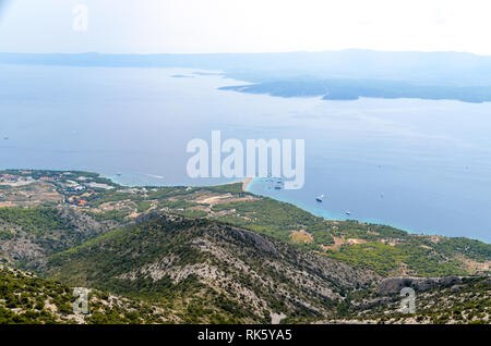 Sentiero escursionistico Vidova Gora sull'isola di Brac, Croazia Foto Stock